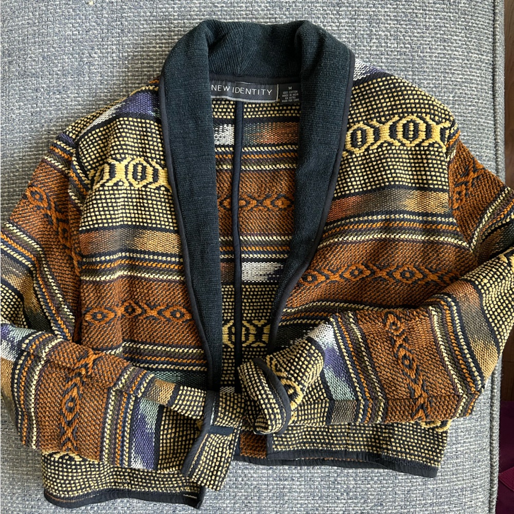 🧥 Vintage 90s Tapestry Blazer M | Boho Southwestern Blanket Jacket 🤠🌵